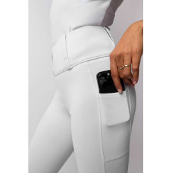 Legging Hybrid Horze Anya femme fullgrip Blanc brillant