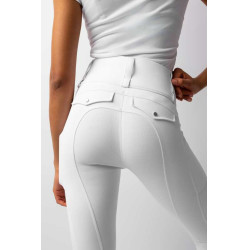 Legging Hybrid Horze Anya femme fullgrip Blanc brillant