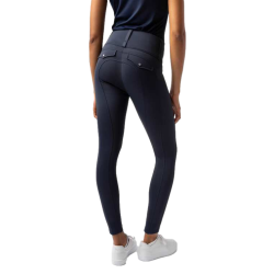 Hybride legging Horze Anya dames fullgrip Opening Marineblauw