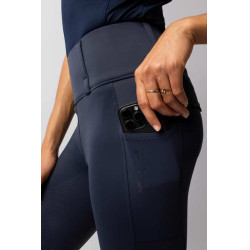 Hybride legging Horze Anya dames fullgrip Opening Marineblauw