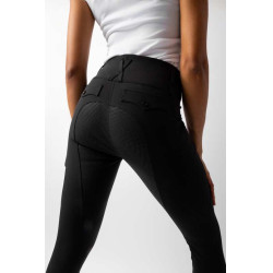 Pantalon d'équitation Horze Leonie fond intégral femme Noir