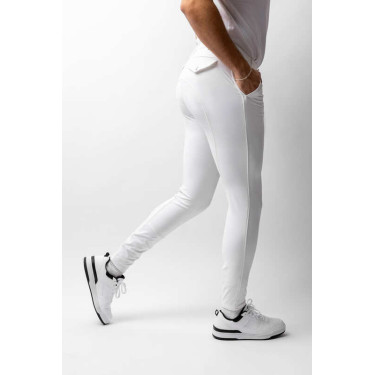 Pantalon fond intégral silicone Horze Grand Prix homme Blanc Pantalon fond intégral silicone Horze Grand Prix homme Blanc