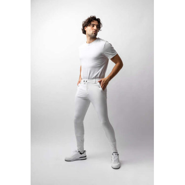 Pantalon fond intégral silicone Horze Grand Prix homme Blanc Pantalon fond intégral silicone Horze Grand Prix homme Blanc