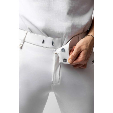Pantalon fond intégral silicone Horze Grand Prix homme Blanc Pantalon fond intégral silicone Horze Grand Prix homme Blanc