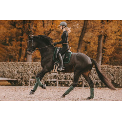 Tapis de selle Velvet Pearls dressage Kentucky Vert sapin