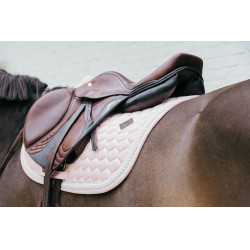 Tapis de selle Plaited Cord Jumping Kentucky Rose pâle
