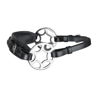 Bitloze hoofdstel Waldhausen Sensitiv met wiel Zwart