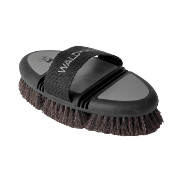 Waldhausen Flex borstel paardenhaar Zwart / grijs