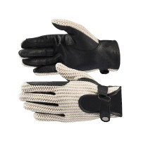 Gants d'équitation crochet Horze Noir / écru Gants d'équitation crochet Horze Noir / écru