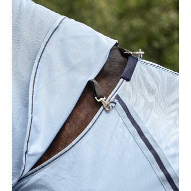 Couverture anti-mouches Waldhausen encolure amovible Protect Bleu clair / bleu nocturne Couverture anti-mouches Waldhausen encolure amovible Protect Bleu clair / bleu nocturne