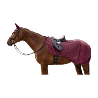 Couverture d'équitation anti-mouches Waldhausen Rom Rouge velouté