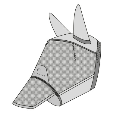 Vliegenmasker anti-UV Equithème Zipper Vliegenmasker anti-UV Equithème Zipper