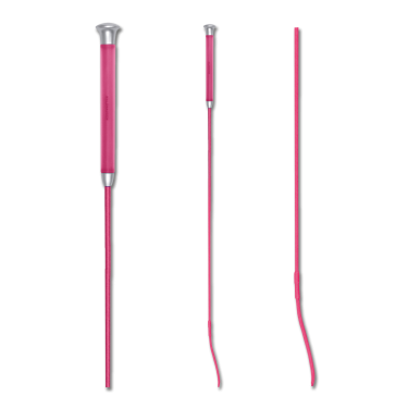 Cravache de dressage Waldhausen poignée gel Rose