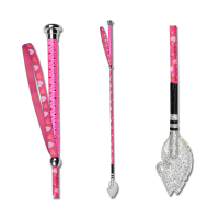 Cravache enfants Waldhausen claquette en tête de cheval Azalée Rose Cravache enfants Waldhausen claquette en tête de cheval Azalée Rose