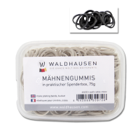 Élastiques crinière Waldhausen avec boîte distributrice Noir