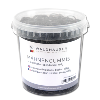 Élastiques Waldhausen crinière dans un sceau de 400 g Noir Élastiques Waldhausen crinière dans un sceau de 400 g Noir