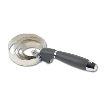 Waldhausen metalen rosborstel rond met gelhandvat Zwart