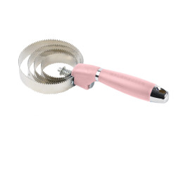 Waldhausen metalen rosborstel rond met gelhandvat Linnea roos Roze