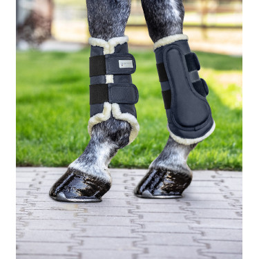 Guêtres de dressage Waldhausen Comfort Bleu nocturne / nature Guêtres de dressage Waldhausen Comfort Bleu nocturne / nature