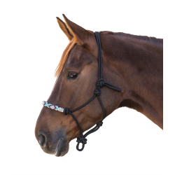 Licol Waldhausen à noeuds Pearls Zwart