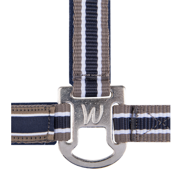 Licol Waldhausen Atheltic Bleu nocturne / taupe Blanc