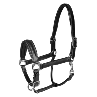 Licol Waldhausen S-Line en cuir Glamour Zwart