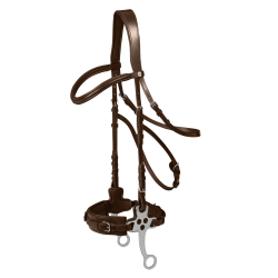Bridon hackamore Waldhausen X-Line Marron