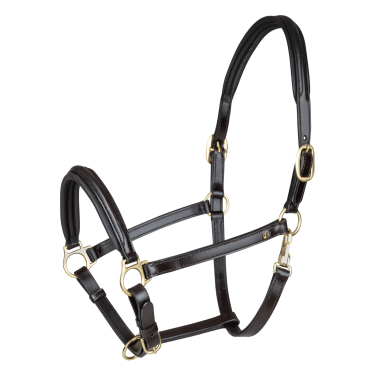 Lederen halster Waldhausen Classy X-Line Bruin / goudkleurig