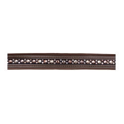 Lederen halster Waldhausen Crystal X-Line Bruin / goud