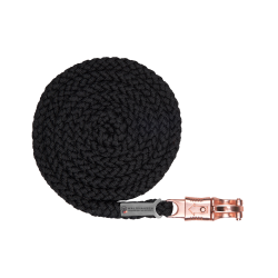 Longe Waldhausen Shine paniekhaak musketon Zwart / roségoud