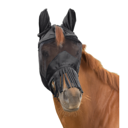 Masque anti-mouches Waldhausen Premium 3 en 1 Noir Masque anti-mouches Waldhausen Premium 3 en 1 Noir