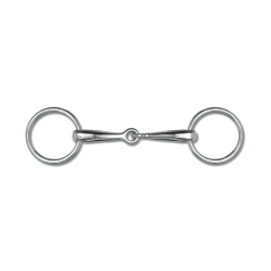 Bit met 2 ringen Waldhausen pony roestvrij staal Bit met 2 ringen Waldhausen pony roestvrij staal