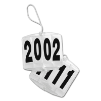 Porte-numéros Waldhausen 4 chiffres bride avec élastiques Blanc Porte-numéros Waldhausen 4 chiffres bride avec élastiques Blanc