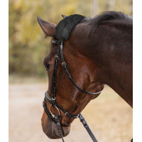 Rembourrage peau d'agneau Waldhausen dessus de muserolle ou têtière Zwart