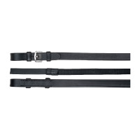 Rênes cuir caoutchouc Waldhausen sans barrettes Noir