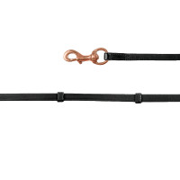 Rênes Island Waldhausen mousqueton Noir / or rosé