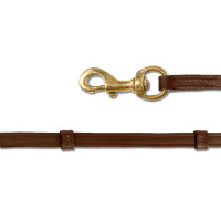 Rênes Island Waldhausen mousqueton Marron / doré Rênes Island Waldhausen mousqueton Marron / doré