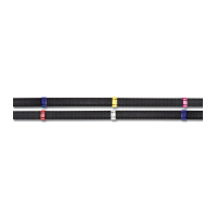 Antislip teugels Waldhausen met multicolor stoppers Zwart