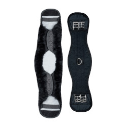 Sangle courte Waldhausen peau d'agneau Noir / noir