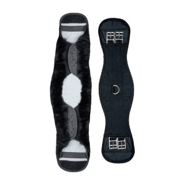 Sangle courte Waldhausen peau d'agneau Noir / noir