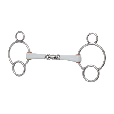 Bit met 3 ringen Beris dubbel gebroken Medium Bit met 3 ringen Beris dubbel gebroken Medium