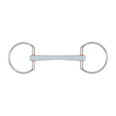 Mors de filet Beris à olives canon Comfort fin et anneau de 7,5 cm Doux