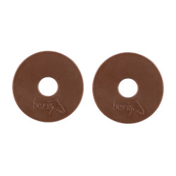 Rondelles de mors Beris caoutchouc Marron