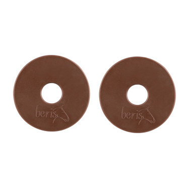 Rondelles de mors Beris caoutchouc Marron
