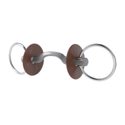 Mors de filet Beris passage de langue Konnex fin anneau 7,5 cm