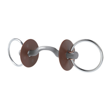 Mors de filet Beris passage de langue Konnex fin anneau 7,5 cm