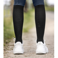 Chaussettes d'équitation ELT effet de compression Noir