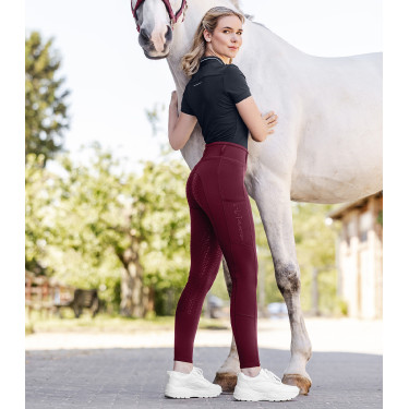 Legging d'équitation ELT Ella Glam Rouge velouté Legging d'équitation ELT Ella Glam Rouge velouté