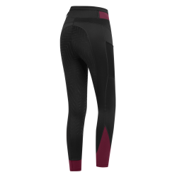 Legging d'équitation ELT Noemi Noir / rouge velouté Legging d'équitation ELT Noemi Noir / rouge velouté
