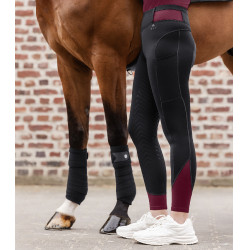 Legging d'équitation ELT Noemi Noir / rouge velouté Legging d'équitation ELT Noemi Noir / rouge velouté
